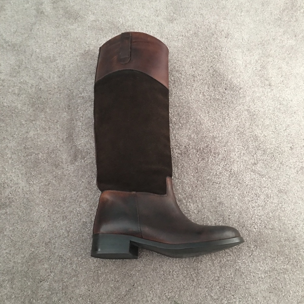 NWT Steve Madden Ritte Leather/Suede Riding Boot - Picture 2 of 7